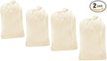 4 Pack - Extra Large Cotton Laundry Bag, Heavy Duty Large Laundry Bags 24 x 36 inch XL Drawstring Travel Organizer Bag Fit Hamper Basket Camp Home College Dorm Tear Resistant Dirty Cloth Big Storage