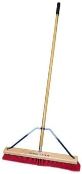 USA Broom 24" Soft Sweep Indoor Push Broom with 60" Handle. Ideal for Epoxy & Polished Floors. Durable American Made Steel Brackets-Stainless Steel Hardware. No Plastic. 100% Made in The USA