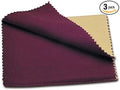 Cadie Silver Polishing Rouge Cloth - 100% Treated Cotton Polishing Cleaning Cloth For Gold Jewelries Platinum and Silverware - Reusable Rouge Cloths Restore Shines | 10 x 12 Inches - 3 Pack