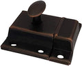 QCAA Oval Turn Cabinet Latch, for Cupboard & Other Furniture, Small, Antique Copper, Made in Taiwan, 1 Pack