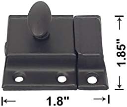 QCAA Oval Turn Cabinet Latch, for Cupboard & Other Furniture, Small, ORB Oil Rubbed Bronze Coated Finish, 1 Pack, Made in Taiwan