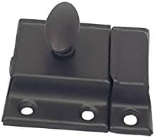 QCAA Oval Turn Cabinet Latch, for Cupboard & Other Furniture, Small, ORB Oil Rubbed Bronze Coated Finish, 2 Pack, Made in Taiwan