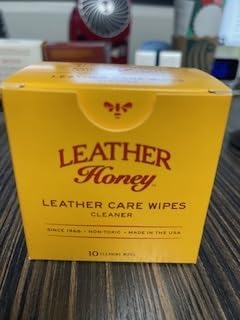 Leather Honey Cleaner Wipes: Clean Leather On-The-Go. 10 Cleaning Wipes for Leather, Faux & Vinyl: Any Color of Couches, Car Seats, Purses, Shoes & Bags. Made in the USA, Non-toxic & Ready-to-Use