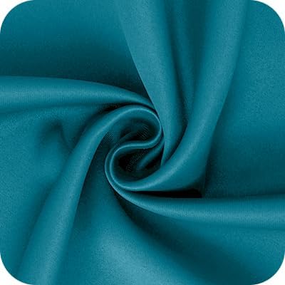 BGment Peacock Blue Blackout Curtains for Kitchen Cafe Window - Short Window Drapes Thermal Insulated Blackout Blinds for Rv Bathroom Privacy, 42 x 36 Inch, 2 Panels