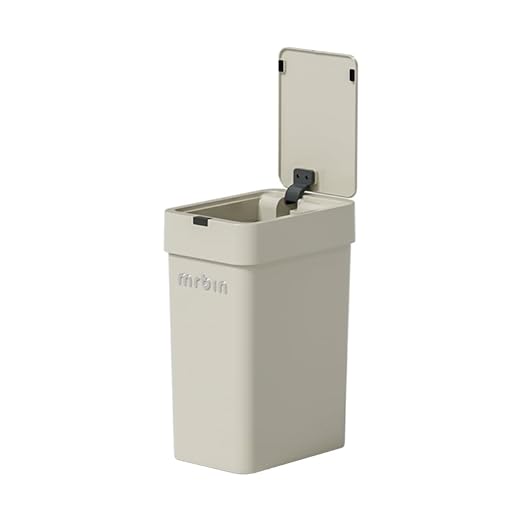 MRBIN Motion Sensor Bathroom Trash Can with Lid, 9L/2.4gal Automatic Plastic Slim Covered Electric Waste Basket, Narrow Rectangle Garbage Bin Under Desk for Small Office, Bedroom, Kitchen, Rv, Gray