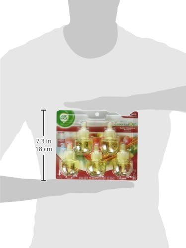 Air Wick Plug in Scented Oil Refill, Apple Cinnamon Medley, 5ct, Air Freshener, Essential Oils (Pack of 2)