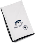 Trendy Bartender Toast to Perfection Microfiber Commercial Grade Glass Polishing Lint-Free Cloth for Spotless Shine and a Residue-Free Finish - 30x30 inch - White