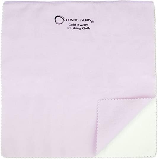 CONNOISSEURS Premium Edition Extra Large Polishing Cloth for Gold Jewelry - Ultrasoft Fabric with Anti-Tarnish Formula - 14x14 Inches