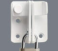Alise Flip Latch Gate Latch Shed Lock Shed Latch Barn Door Lock Locking Latches for Barn Fence Cabinet Garden Garage Window Pet Dog Cage,Stainless Steel Shed Door Latch Barn Door Lock,White,L-Size