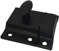 QCAA Oval Turn Cabinet Latch, for Cupboard & Other Furniture, Large, Matte Black, Made in Taiwan, 1 Pack