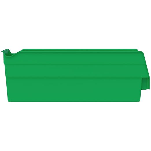 Akro-Mils 30120 Plastic Shelf Bins, Heavy Duty Storage Bins for Garage, Closet, and Drawer Organization, 12-Inch x 4-Inch x 4-Inch, Green, 24-Pack