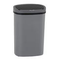 Automatic Motion Sensor Bathroom Trash Can with Lid, 13 Gallon Touchless Trash Bin, Smart Dog Proof Garbage Can, Touch Free Waste Basket for Toilet, Office, Bedroom,Gray