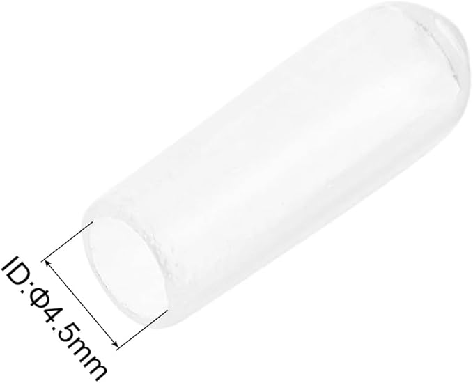 uxcell 20pcs Rubber End Caps 4.5mm ID Vinyl Round Tube Bolt Cap Cover Thread Protectors Clear