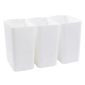 3-Pack 4.5 Gallon Trash Can, Waste Bin for Under Desk, Kitchen, Home, Office, White