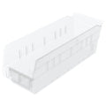 Akro-Mils 30120 Plastic Shelf Bins, Heavy Duty Storage Bins for Garage, Closet, and Drawer Organization, 12-Inch x 4-Inch x 4-Inch, Clear, 24-Pack
