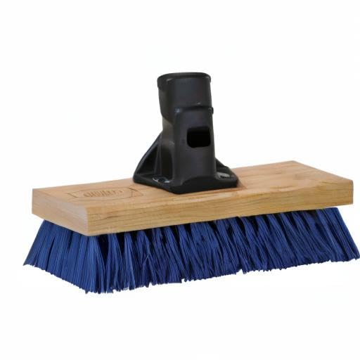SWOPT Garage Kit — Includes 48” and 60” Wooden Handles, Smooth Surface Push Broom & 10” Premium Multi-Surface Scrub Brush Head