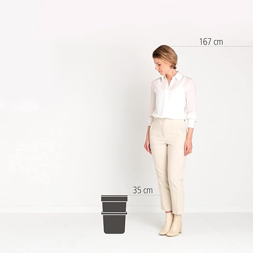 Brabantia Sort & Go Kitchen Recycling Can (3.2 Gal/Fir Green) Stackable Waste Organiser with Handle & Removable Lid, Wall/Cupboard Mounting