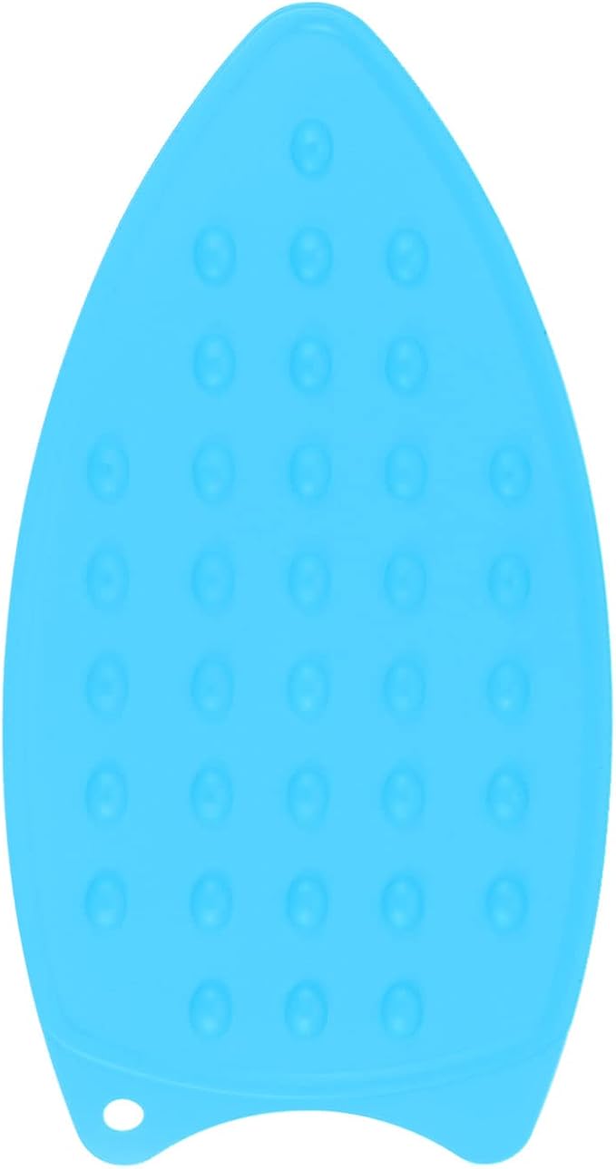HARFINGTON Silicone Iron Rest Pad, Multipurpose Iron Hot Resistant Mat Iron Rest Plate for Ironing Board Hot Heat Resistant Steam Compact Mat, Blue