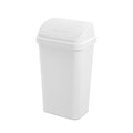 Sterilite 16 Pack Kitchen Garbage Trash Can with Plastic Swing Top, 13 Gal, White