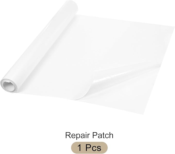 Repair Patches Repair Tape Self-Adhesive DIY Repair Patch Linen Gear Patch for Sofa, Furniture, Chair, Clothing,Tents,17x79 Inch,White
