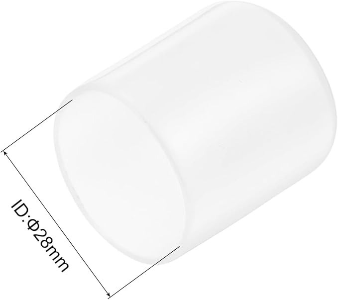 uxcell 20pcs Rubber End Caps Protective Caps 28mm(1.1 Inch) ID Vinyl PVC Round Tube Bolt Cap Cover Screw Thread Protectors, Clear