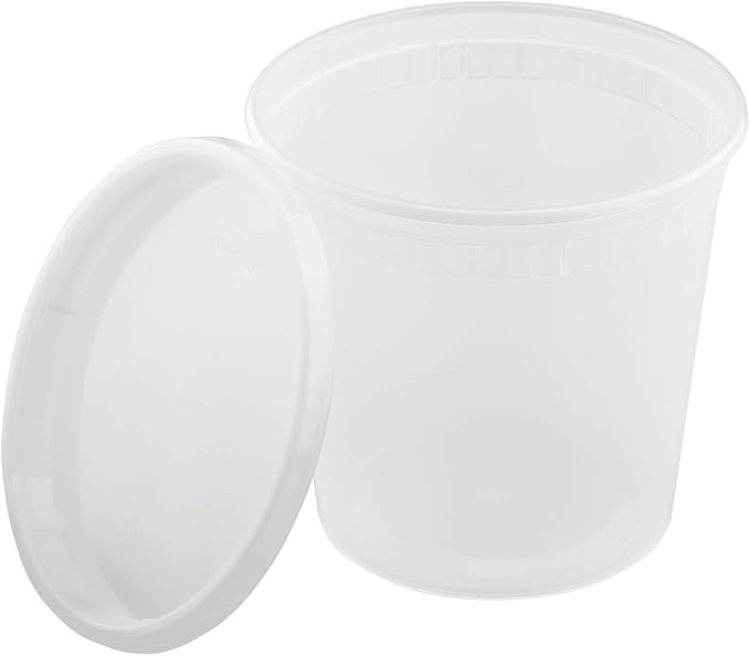 Karat [24oz - 240 ct] Clear PP Injection Molded Round Deli Containers with Lids (FP-IMDC24-PP
