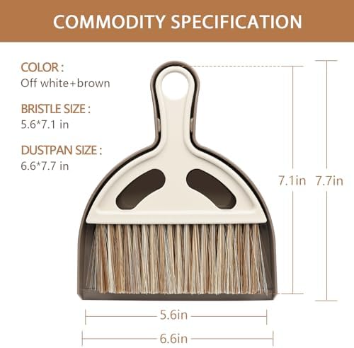 Small Mini Hand Broom and Dustpan - Mini and Hand Broom and Dustpan Set for Cat Litter, Kitchen, Tables, Countertops, Cars