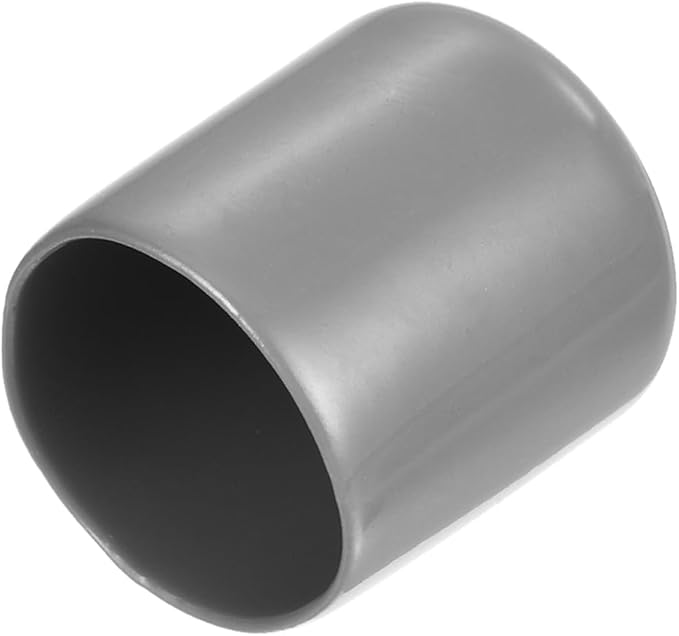 uxcell 20pcs Rubber End Caps Protective Caps 27mm ID Vinyl PVC Round Tube Bolt Cap Cover Screw Thread Protectors, Light Grey