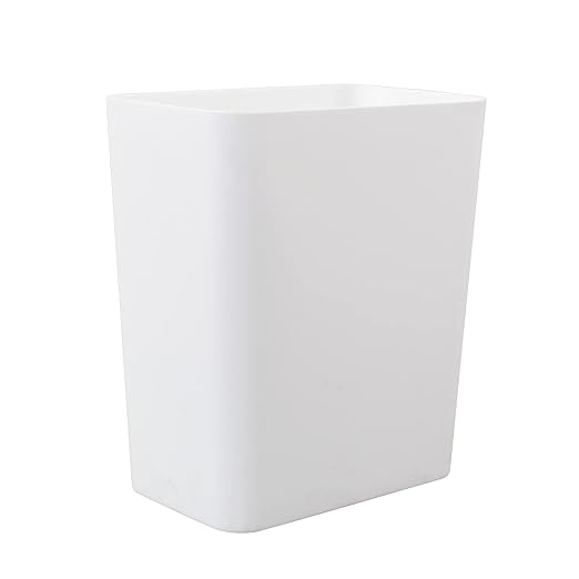 3-Pack 4.5 Gallon Trash Can Wastebasket, Garbage Container Bin, White