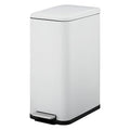 13.2 Gallon / 50L Kitchen Trash Can, Slim Stainless Steel Garbage Can with Removable Inner Bucket, Fingerprint-Proof Step Rubbish Bin with Soft-Close Lid for Narrow Space, Black