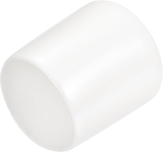 uxcell 20pcs Rubber End Caps 24mm ID Vinyl Round End Cap Cover Screw Thread Protectors White