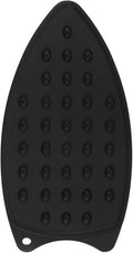 HARFINGTON Silicone Iron Rest Pad, Multipurpose Iron Hot Resistant Mat Iron Rest Plate for Ironing Board Hot Heat Resistant Steam Compact Mat, Black