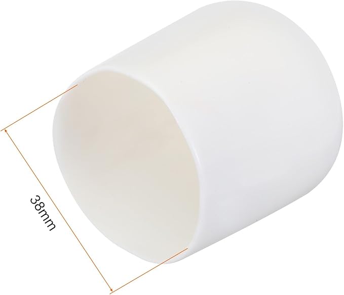 uxcell 20pcs Rubber End Caps 38mm ID Vinyl Round Tube Bolt Cap Cover Screw Thread Protectors White
