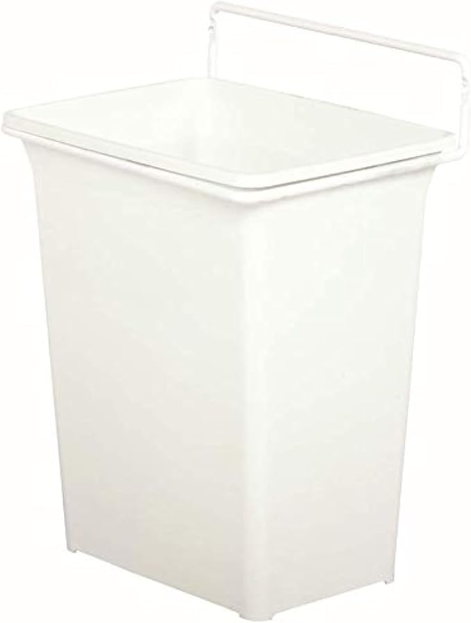 Knape & Vogt KV Door Mounted Waste Bin for Vanity 9qt White