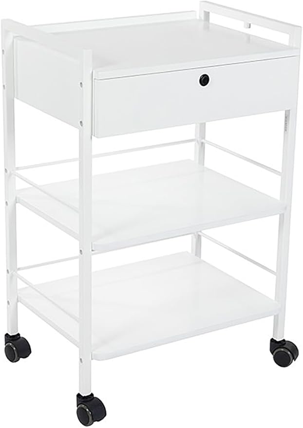 SKINACT Pro Single Drawer Cart Pro Medical Dental Mobile Utility Cabinet & Cart with Steel Frame and One Drawer