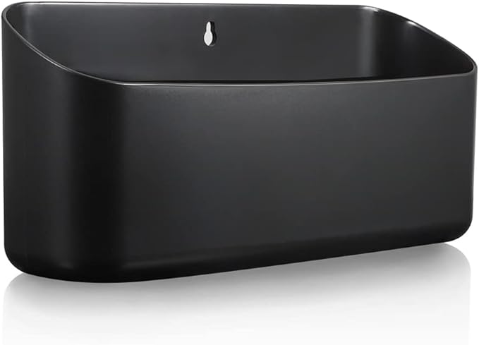 Picowe Magnetic Laundry Storage, Large Lint Holder Bin for Laundry Room, Space-Saving Trash Container Hanging on Dryer, Washer or Wall Mount Trash Bin, M - Black