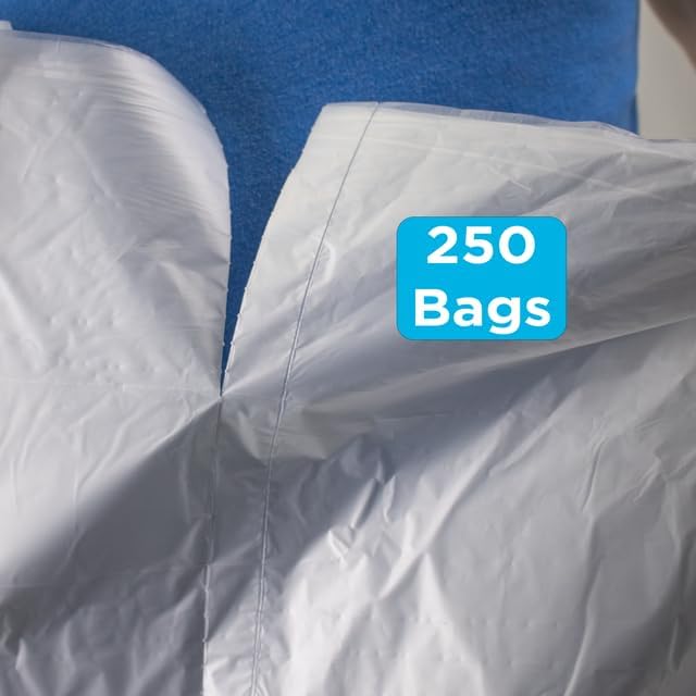 Clear Trash Bags,40-45 Gallon Trash Bags, 40" x 48", 250 Count, 16 Micron, High Density, Ideal for Janitors, Facility Managers, Industrial, Recycling