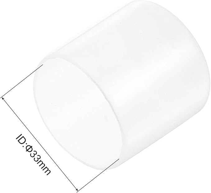 uxcell 20pcs Rubber End Caps 33mm ID Vinyl Round Tube Bolt Cap Cover Thread Protectors Clear