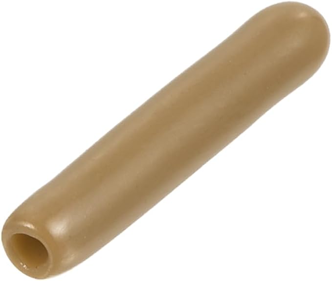 uxcell 20pcs Rubber End Caps 1.5mm(1/16") ID Vinyl PVC Round Tube Bolt Cap Cover Screw Thread Protectors Light Brown