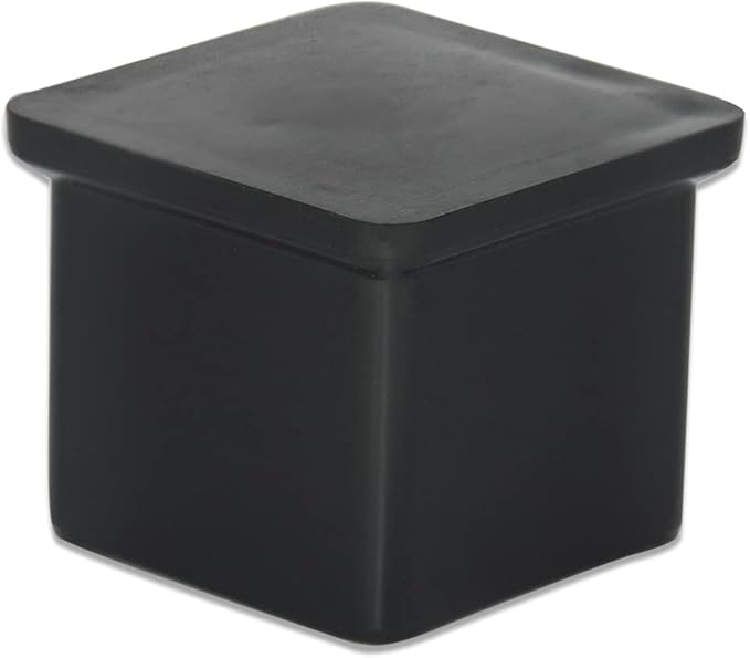 Flyshop 20 Pieces 22 x 22mm PVC Chair Leg Caps Square, Protective Caps for Chair Legs, Floor Protectors, [Noise Reduction & Anti-Scratch], Durable Chair Socks, Black Furniture Feet Gliders