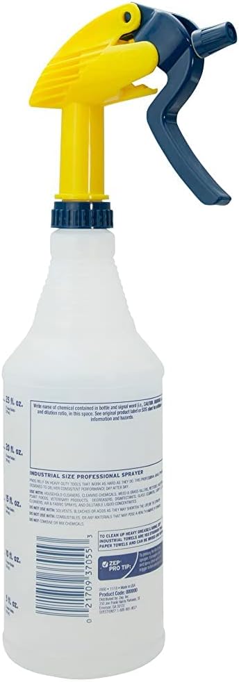 Zep Professional Sprayer Bottle - 32 oz (Case of 36) - HDPRO36 - Versatile Adjustable Nozzle, With A Fine Mist or Powerful Spray; Refillable For Diluted Concentrate