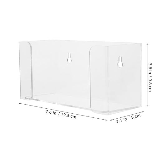 Acrylic Wall Mount Glove Dispenser and Mask Holder Storage Box for Laboratory and Office 2 in 1 Mask and Glove Organizer