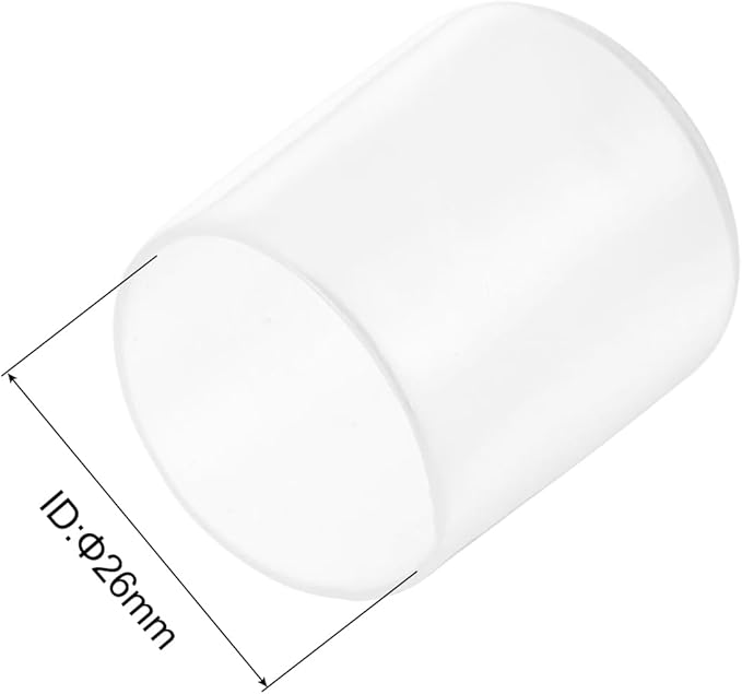 uxcell 20pcs Rubber End Caps Protective Caps 26mm(1 Inch) ID Vinyl PVC Round Tube Bolt Cap Cover Screw Thread Protectors, Clear