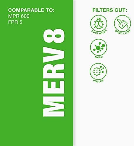 Aerostar 16x25x1 MERV 8 - 4 Count - High Efficiency Pleated HVAC, Furnace & Air Conditioner Filters - Removes Dust, Lint, Mold & Allergy-Causing Pollen
