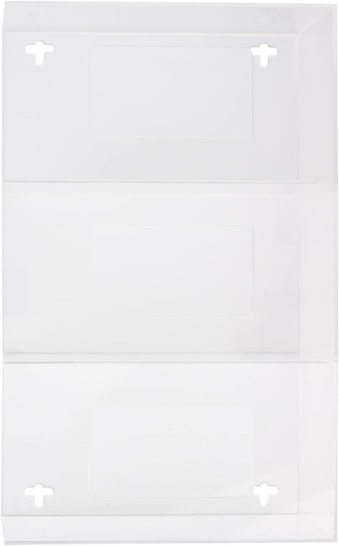 AMERICAN HOSPITAL SUPPLY Wall-Mount Triple Glove Dispenser | Clear Acrylic Glove Box Holder with Individual Compartments | Triple Layer | 17x11x5 in | Gloves Sold Separately