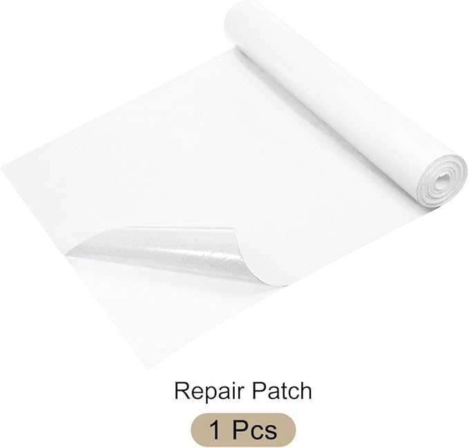 Repair Patches Repair Tape Self-Adhesive DIY Repair Patch Linen Gear Patch for Sofa, Furniture, Chair, Clothing,Tents,17x158 Inch,White