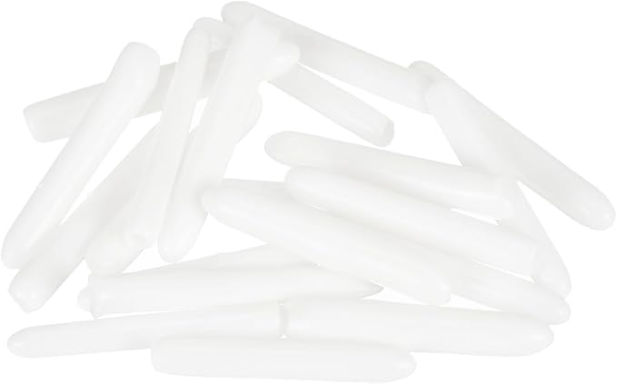 uxcell 20pcs Rubber End Caps 1.3mm ID Vinyl Round Tube Bolt Cap Cover Thread Protectors White