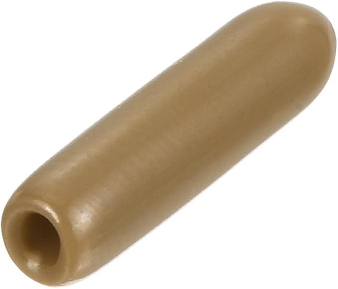uxcell 20pcs Rubber End Caps 2mm ID Vinyl PVC Round Tube Bolt Cap Cover Screw Thread Protectors Light Brown