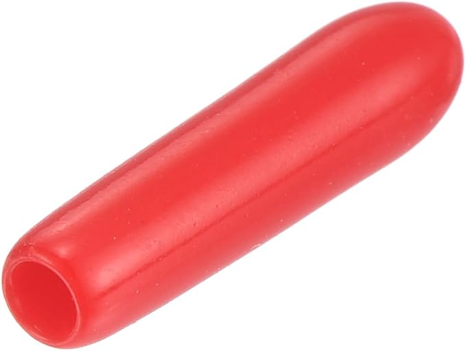 uxcell 20pcs Rubber End Caps 1.8mm ID Vinyl Round Tube Bolt Cap Cover Thread Protectors Red