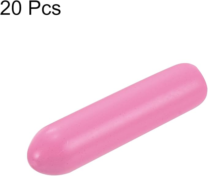 uxcell 20pcs Rubber End Caps 3mm(1/8 inch) ID Vinyl PVC Round Tube Bolt Cap Cover Screw Thread Protectors Pink